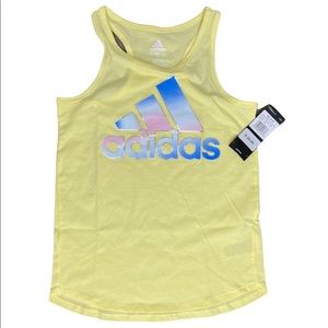 Adidas Color Light Yellow Girls Tulip Tank Size 7/8 NWT (C5)